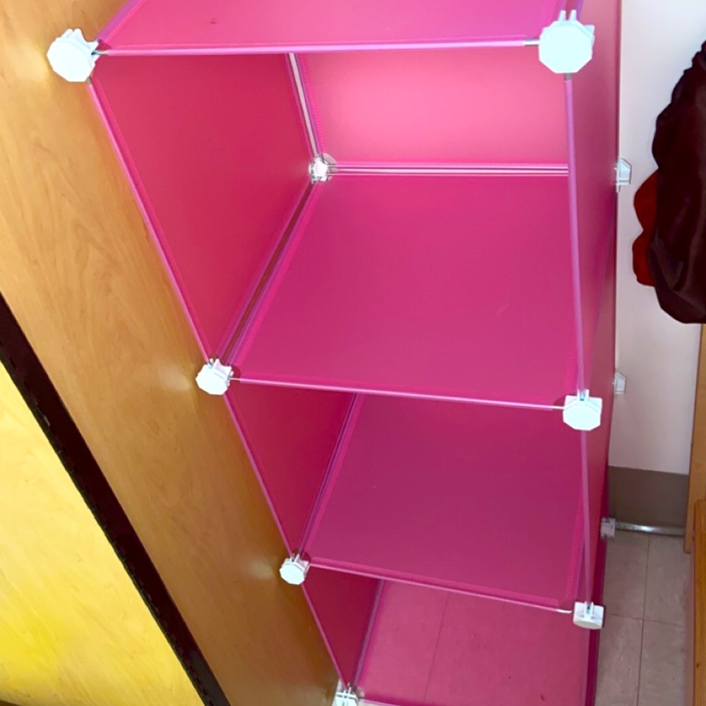 Pink Cubed Storage Shelf